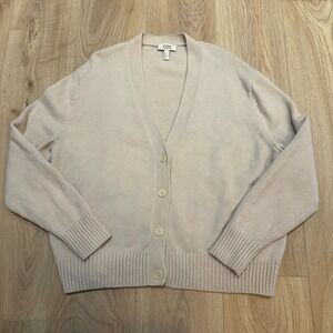 COS Cocooning Wool Cream/Beige Cardigan Size Large. Grandma Core Minimalism EUC